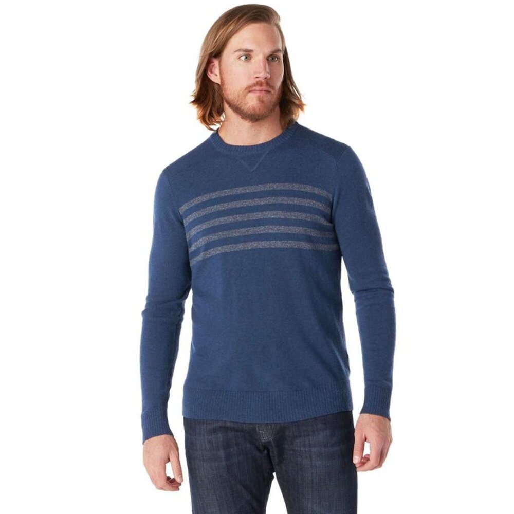 SMARTWOOL Sparwood Striped‎ Pattern Crew Neck Sweater Large Size